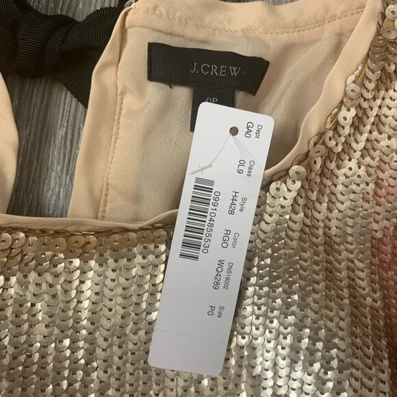 NWT J. Crew rose gold sequin tie back top - Picture 8 of 8